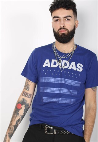 VINTAGE ADIDAS T-SHIRT BLUE