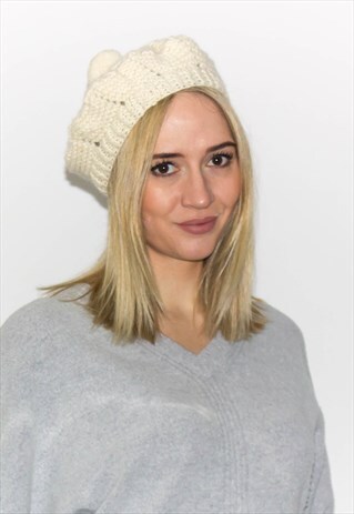 NEW 80'S PURE IRISH WOOL BERET