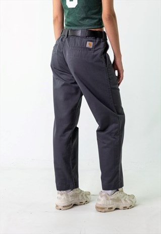 Charcoal Grey y2ks Carhartt Woven Straight Pants Baggy Pants