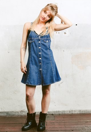 VINTAGE 90S OVERALL DRESS