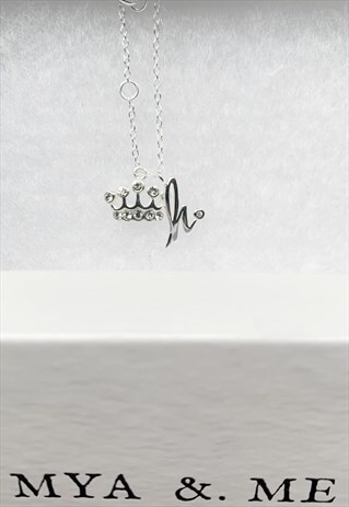 H CROWN INITIAL ANKLET 925 STERLING SILVER