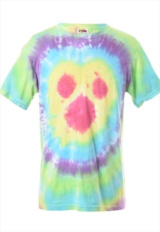 1990S TIE DYED PRINTED T-SHIRT - S