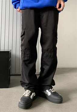 Black Cargo pants trousers Workwear