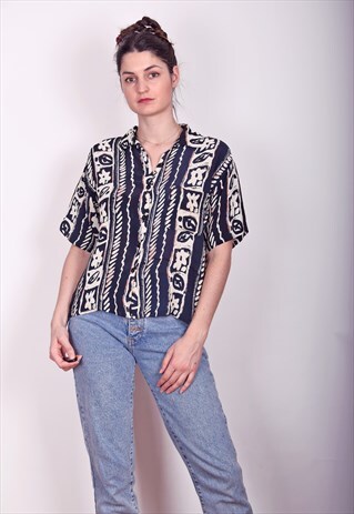 FLORAL BLOUSE, M SIZE