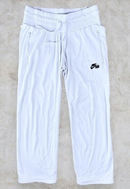 Vintage Nike Capri Track Pants Navy Blue White Embroidered Swoosh Women's L  Y2K