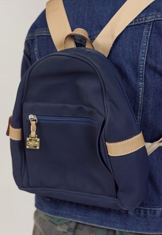 VINTAGE NAVY BACKPACK