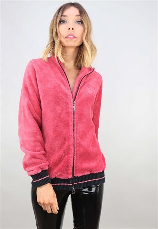 VINTAGE RETRO ZIP UP FILA FLUFFY FLEECE