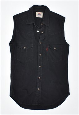 Vintage 90's Levi's Sleeveless Shirt Loose Fit Black