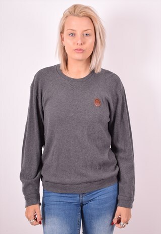 TRUSSARDI WOMENS VINTAGE SWEATSHIRT JUMPER LARGE GREY 90S