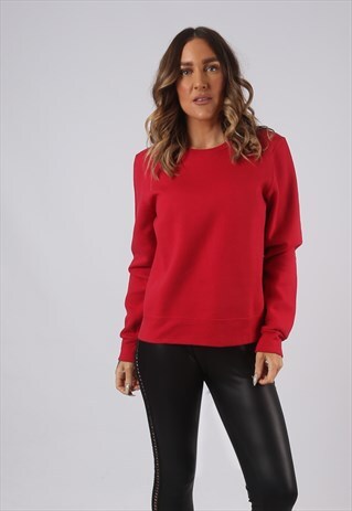 SWEATSHIRT JUMPER OVERSIZED PLAIN COLOURED UK 12 (KW5Q)