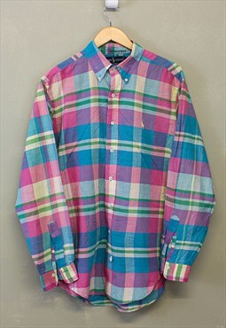 Vintage Ralph Lauren Check Shirt Multicolour Long Sleeve 90s