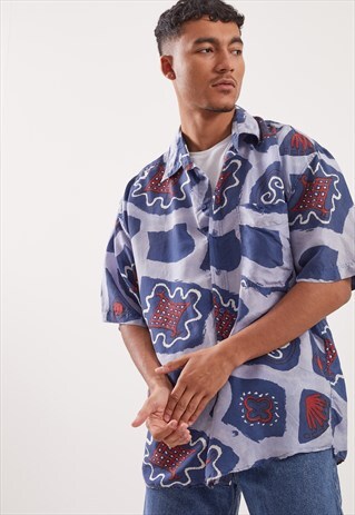 VINTAGE PATTERNED FESTIVAL SHORT SLEEVE SHIRT