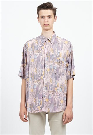 VINTAGE PURPLE PINK ACCANTO SHORT SLEEVE SHIRT