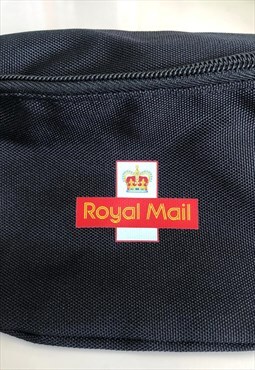 Royal Mail Cross Body Bum Bag Waist Pack Black Red Yellow 