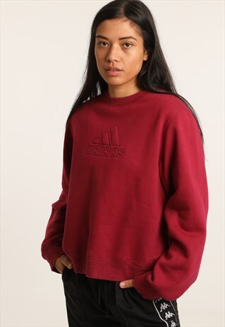 VINTAGE ADIDAS EMBROIDERED SPELLOUT SWEATSHIRT