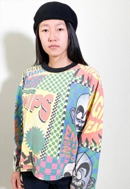 Vintage 90s kawaii printed pop sweatshirt 