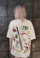 BASEBALL BAT PRINT T-SHIRT GRAFFITI SKATER BASKETBALL TEE 