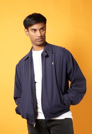 RALPH LAUREN BLUE HARRINGTON JACKET