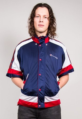 VINTAGE 90'S SHORT SLEEVE CHAMPION TRACKSUIT JACKET