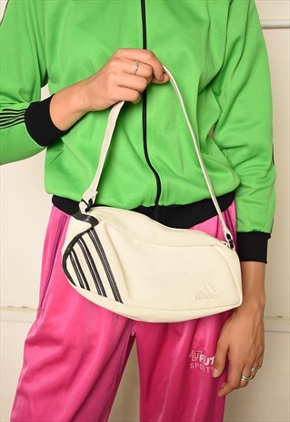 VINTAGE Y2K RETRO ADIDAS SPORTS MINI HANDBAG IN BEIGE