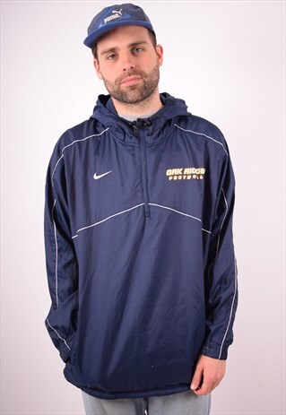 NIKE MENS VINTAGE OAK RIDGE PULLOVER JACKET LARGE NAVY 90S