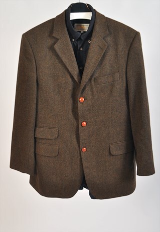 Vintage 90s tweed blazer jacket