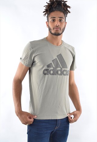 VINTAGE ADIDAS BIG LOGO T-SHIRT GREEN