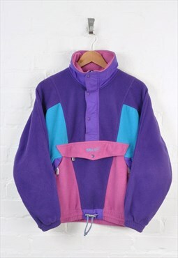 Vintage Bailo Fleece 1/4 Zip 80s Block Colour Ladies Medium