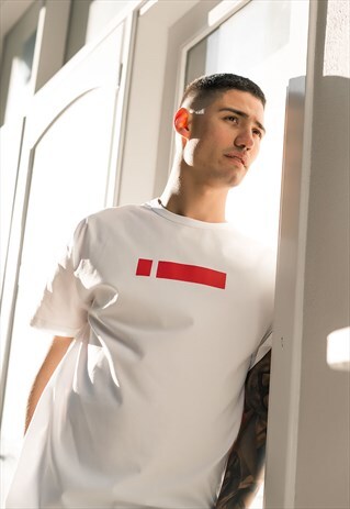 RED LOGO WHITE T-SHIRT