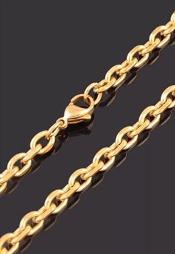 CRW Gold Rolo Chain Necklace 