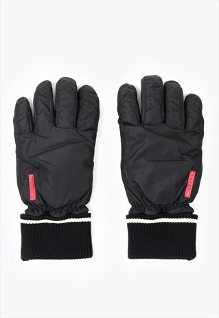 PRADA NYLON & LEATHER GLOVES