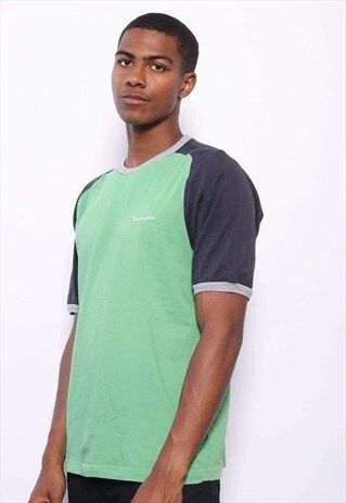 VINTAGE CHAMPION LOGO T-SHIRT GREEN