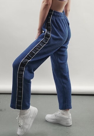 VINTAGE 80S ROYAL BLUE TOWELLING JOGGERS