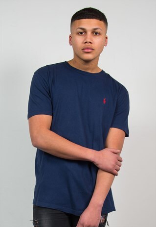POLO RALPH LAUREN NAVY BLUE T-SHIRT