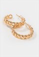 Mia rope chain hoop earrings