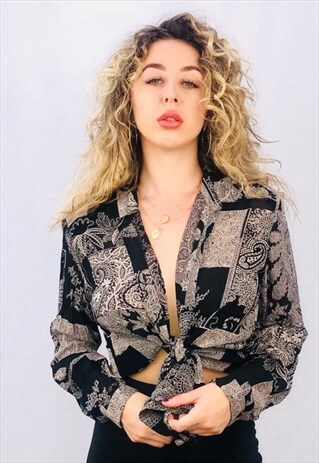 VINTAGE OVERSIZED PATTERN SHIRT