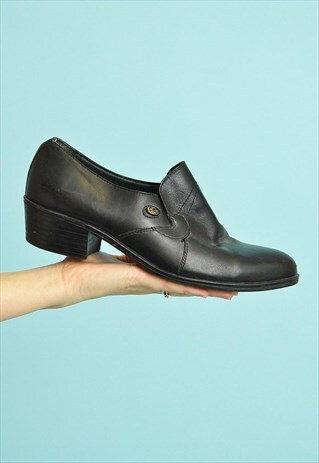 VINTAGE 90'S RETRO REAL LEATHER COWBOY STYLE ANKLE BOOTS