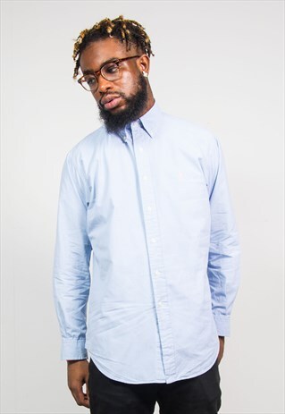 RALPH LAUREN 90'S BLUE GRID CHECK SHIRT
