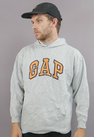 VINTAGE GAP HOODIE IN GREY WITH LOGO