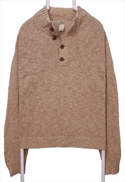 Vintage 90's L.L.Bean Jumper Button Up Knitted Beige