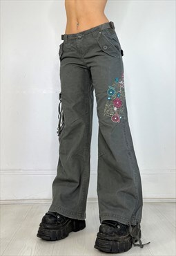 Vintage Y2k Pants Cargo Trousers Baggy Loose 90s Low Rise