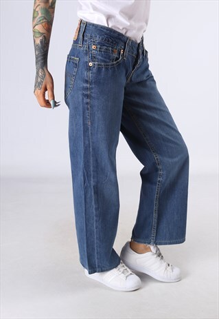 LEVIS 922 DENIM JEANS WIDE LEG UK 12 (HC5I)