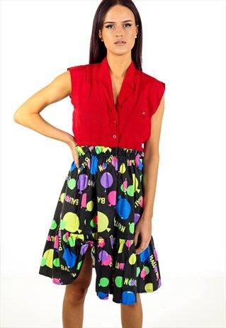 VINTAGE PATTERNED SKIRT ACSK28