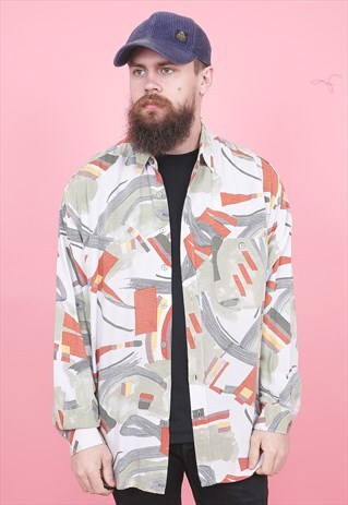VINTAGE CRAZY PATTERNED SHIRT /R12201