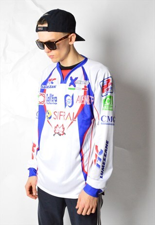 VINTAGE 90S WHITE SPORTS JERSEY SHIRT
