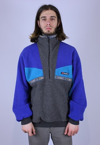 BERGHAUS VINTAGE FLEECE RARE 90S XCR WINDSTOPER