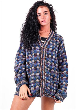 VINTAGE PATTERNED KNIT CARDIGAN K563