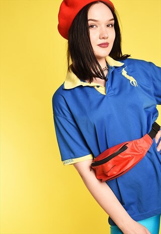 90'S RETRO RALPH LAUREN SPORTS OVERSIZED T-SHIRT TOP