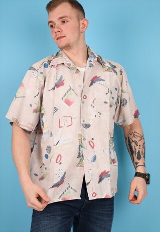 VINTAGE PATTERN SHIRT IN MULTI NS172