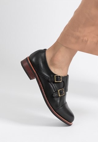 CLASSIC GENUINE LEATHER MONK STRAP SHOES